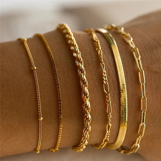 Paige | Ensemble de 6 Bracelets Multi-Couches
