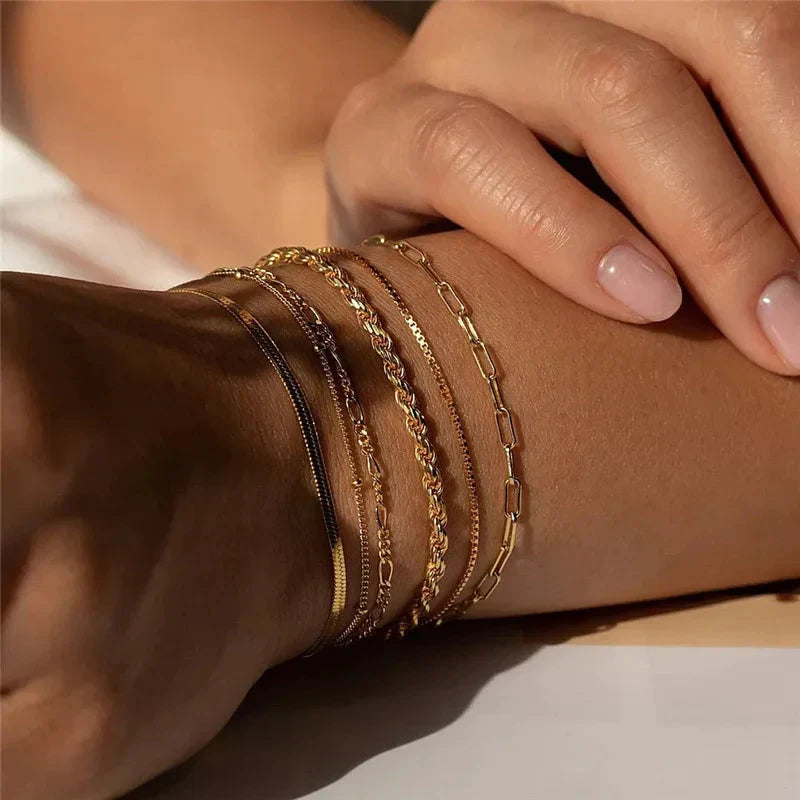 Paige | Ensemble de 6 Bracelets Multi-Couches