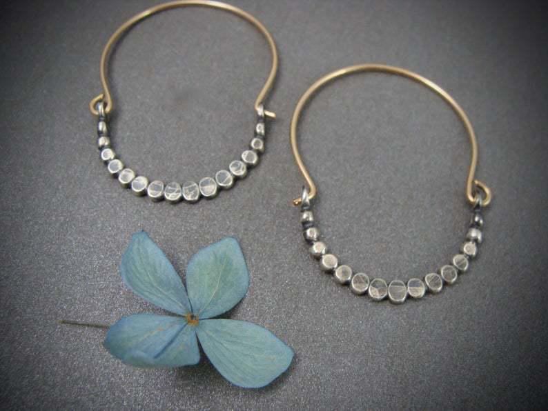 Boucles d'oreilles Boho en argent cubique