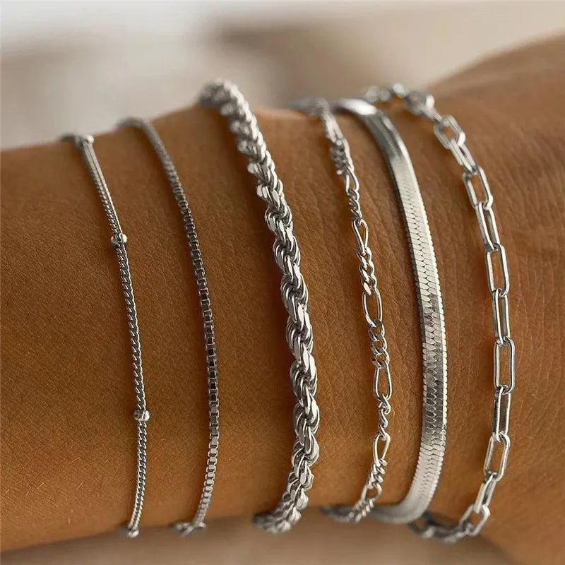 Paige | Ensemble de 6 Bracelets Multi-Couches