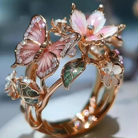 Bague Florale Vintage Prifddinas en Or