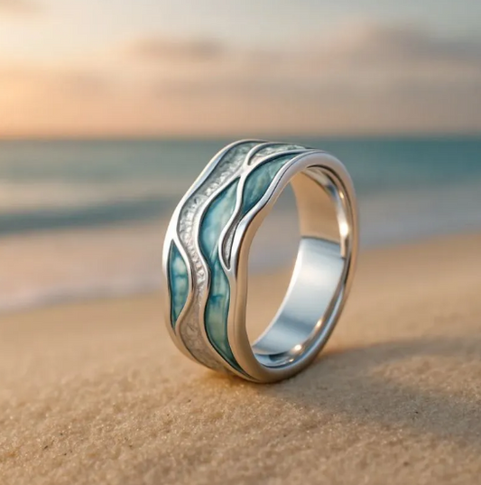 Bague Vague Plage Océan Aurora