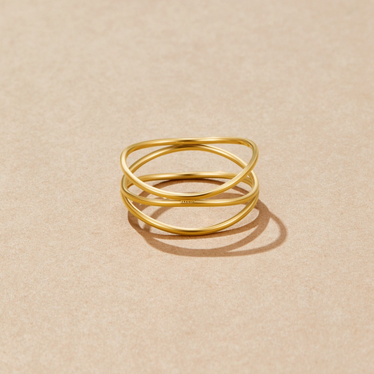 Bague Enveloppante Minimaliste en Or