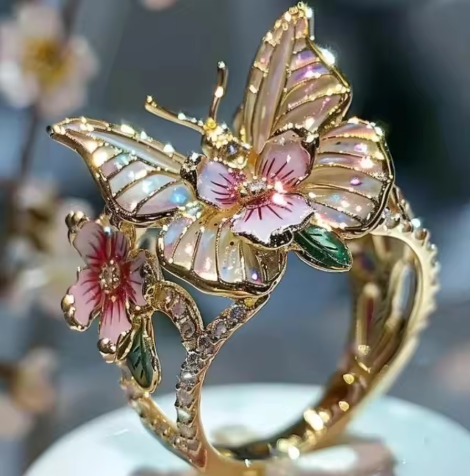 Bague Florale Vintage Prifddinas en Or