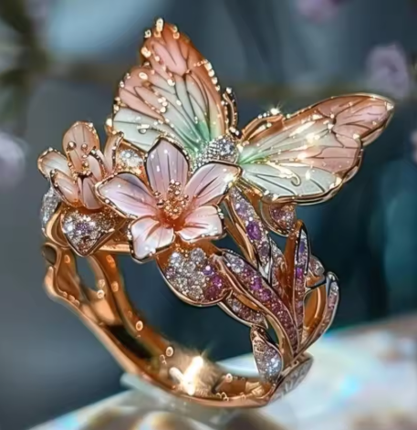 Bague Florale Vintage Prifddinas en Or