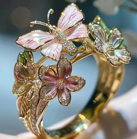 Bague Florale Vintage Prifddinas en Or