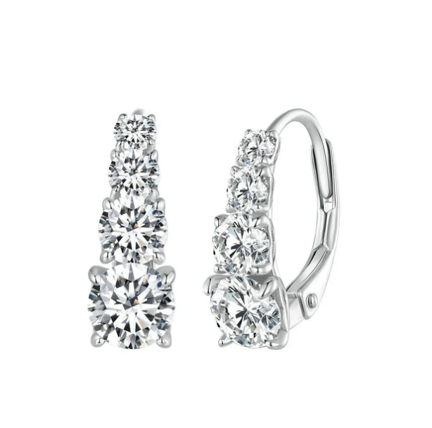 Boucles d'oreilles Elara à quatre pierres