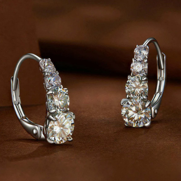 Boucles d'oreilles Elara à quatre pierres