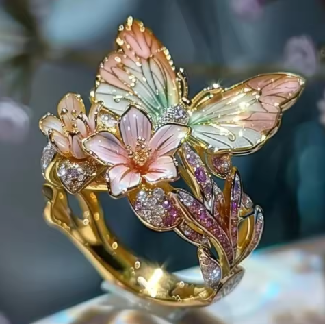 Bague Florale Vintage Prifddinas en Or