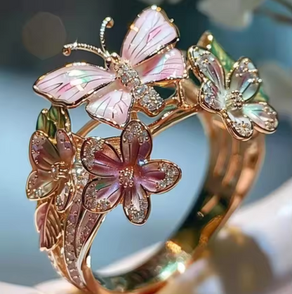 Bague Florale Vintage Prifddinas en Or