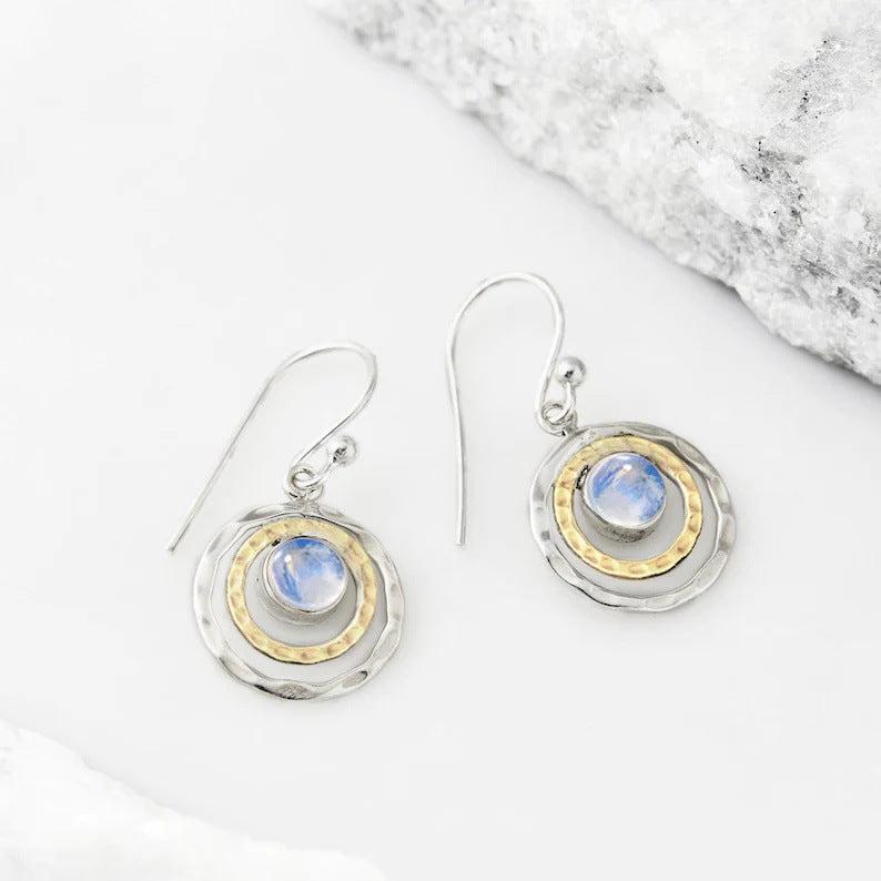 Boucles d'oreilles Boho Saturn avec Opale Turquoise