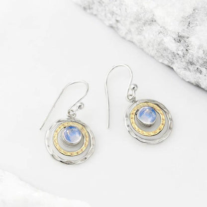 Boucles d'oreilles Boho Saturn avec Opale Turquoise