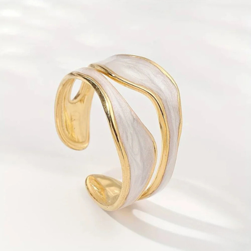 Bague Sculpturale en Argent et Or