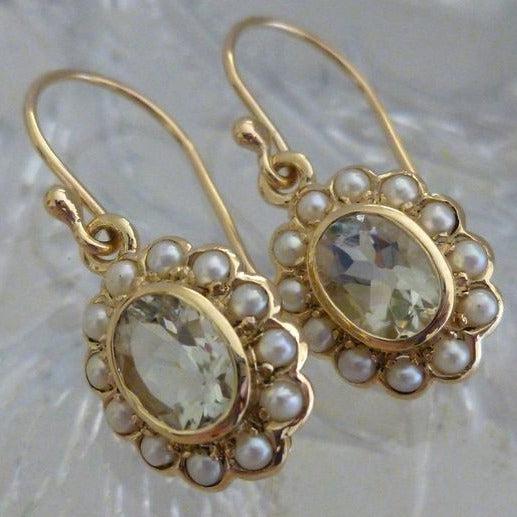 Boucles d'oreilles boho avec perles et cristaux