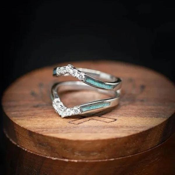Bague en Diamant Turquoise Naturelle