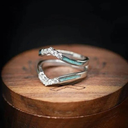Bague en Diamant Turquoise Naturelle