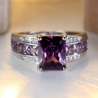 Bague en Améthyste Argentée