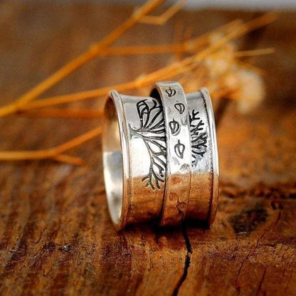 Bague de Méditation Spinner Arbre de Vie