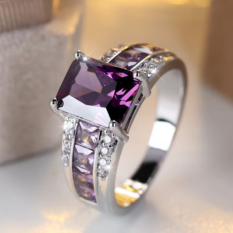 Bague en Améthyste Argentée