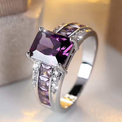 Bague en Améthyste Argentée