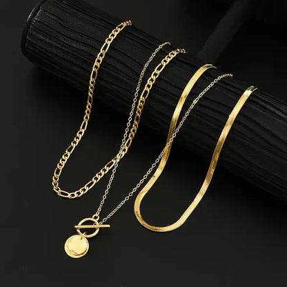 Collier superposé à pièces texturées Savira