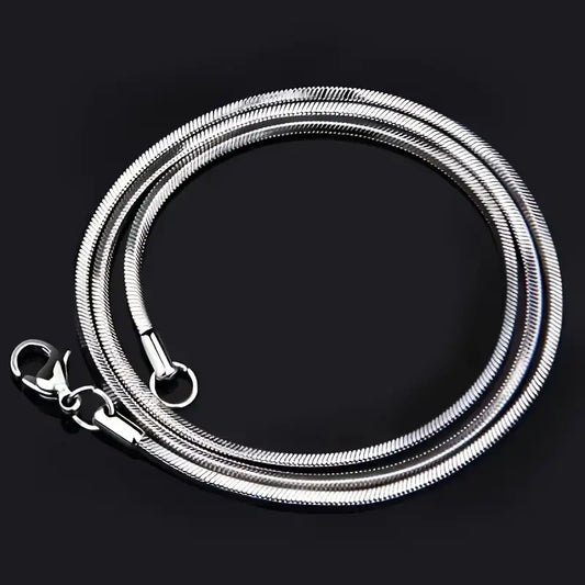 Collier en Acier Inoxydable Style Mode avec Chaîne Serpentine