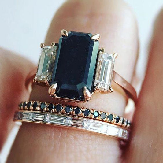 Bague Vintage en Zirconia Turquoise Foncé