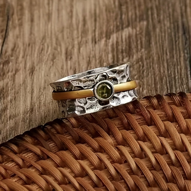 Bague Rustique en Argent et Or