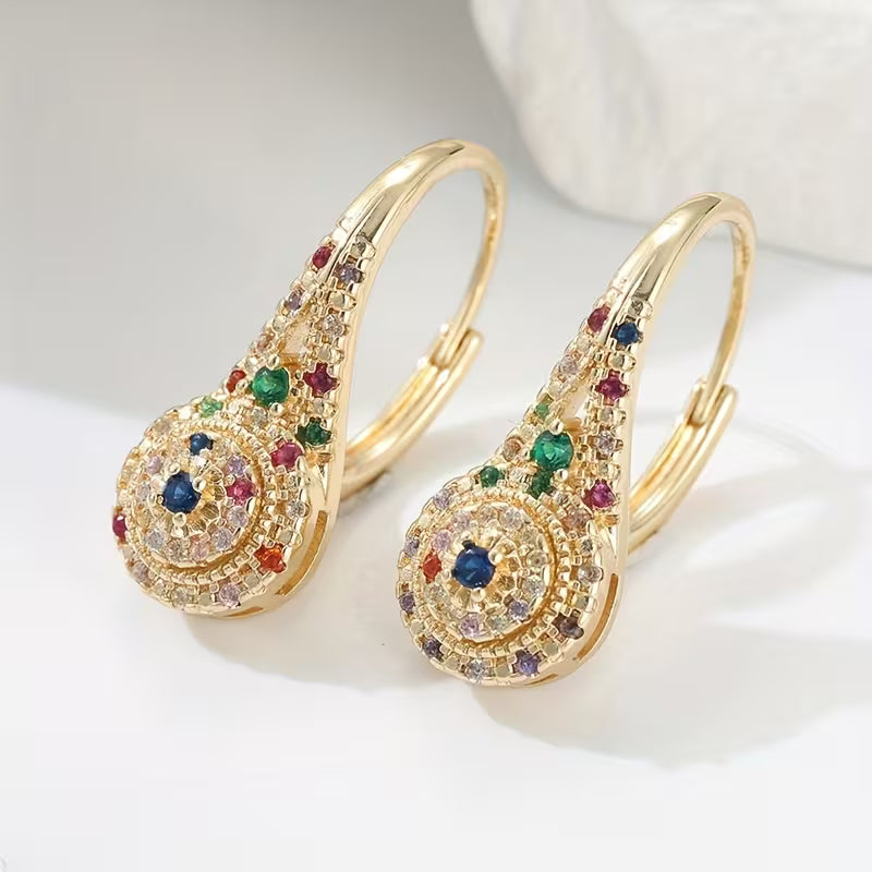 Boucles d'oreilles Élégance Multicolore Étincelante