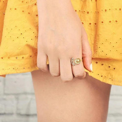 Bague Ajustable en Or Tournesol