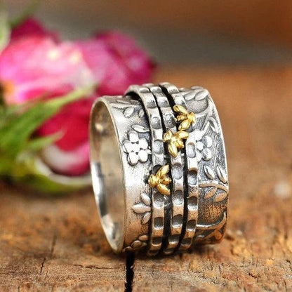 Bague Petite Abeille Fleurie