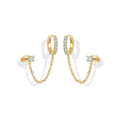 Boucles d'oreilles Adella en chaîne