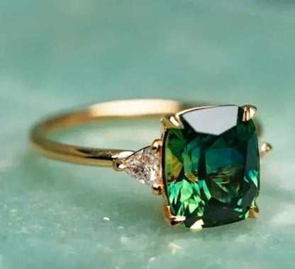 Offre 1+1 : Bracelet Fiora Emmeranthe + Bague en zirconia verte en or