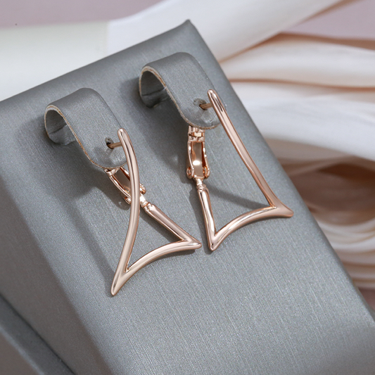 Boucles d'oreilles en plaqué or en forme irrégulière