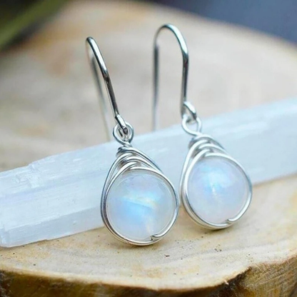 Boucles d'oreilles en pierre de lune