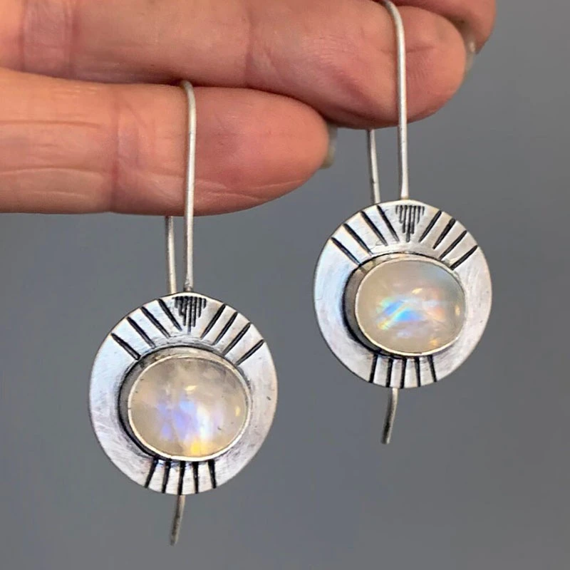 Boucles d'oreilles en pierre de lune Boho