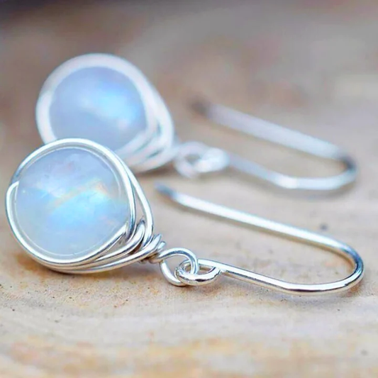 Boucles d'oreilles en pierre de lune