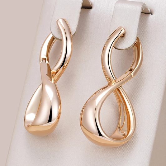Boucles d'oreilles ondulées couleur or