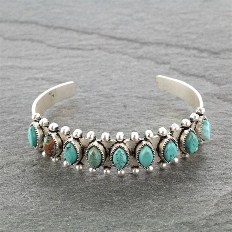 Bracelet en Pierre Turquoise Vintage