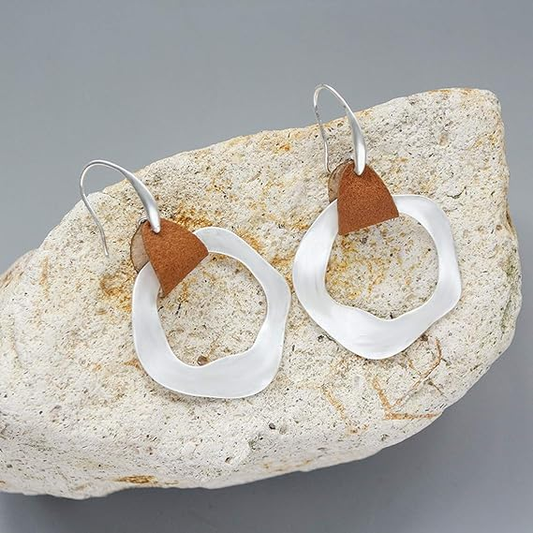 Boucles d'oreilles vintage en argent plaqué