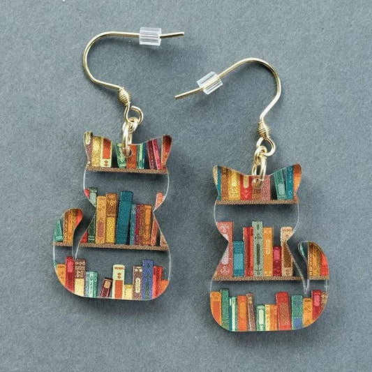 Boucles d'oreilles de chat colorées vintage