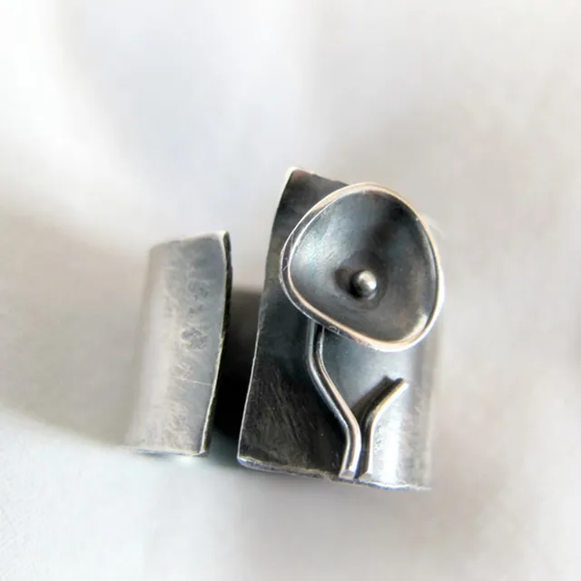 Bague Vintage en Argent Foncé
