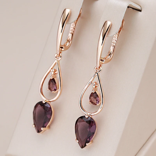 Boucles d'oreilles en Grenat Élégantes