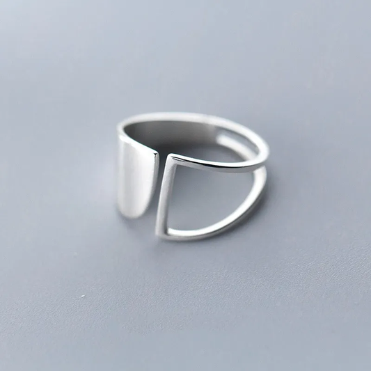 Bague Vintage en Argent à Deux Couches