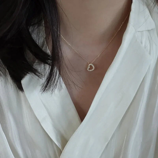Collier en cœur brillant élégant