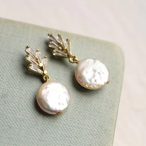 Boucles d'oreilles en perles baroques élégantes