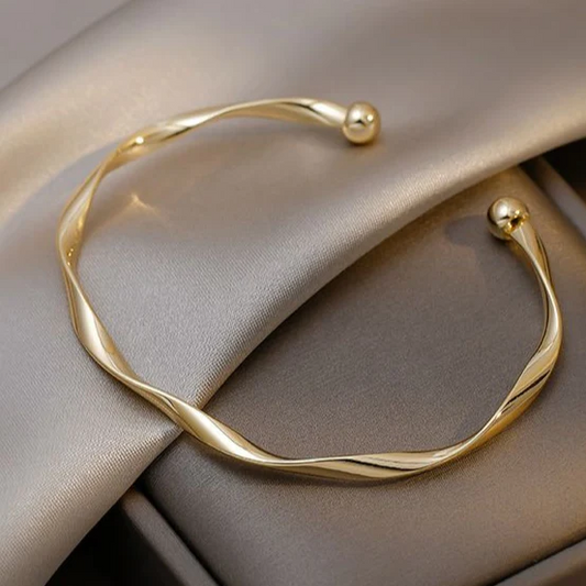 Bracelet Ouvert Doré Élégant
