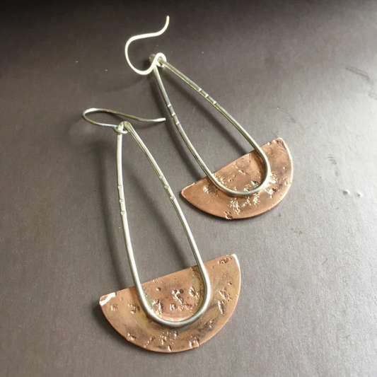Boucles d'oreilles mécaniques vintage désert