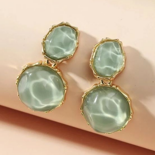 Boucles d'oreilles vintage vertes