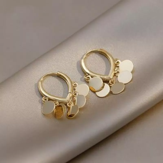 Boucles d'oreilles élégantes plaquées or